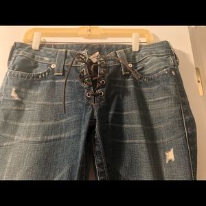 True Religion lace front jeans